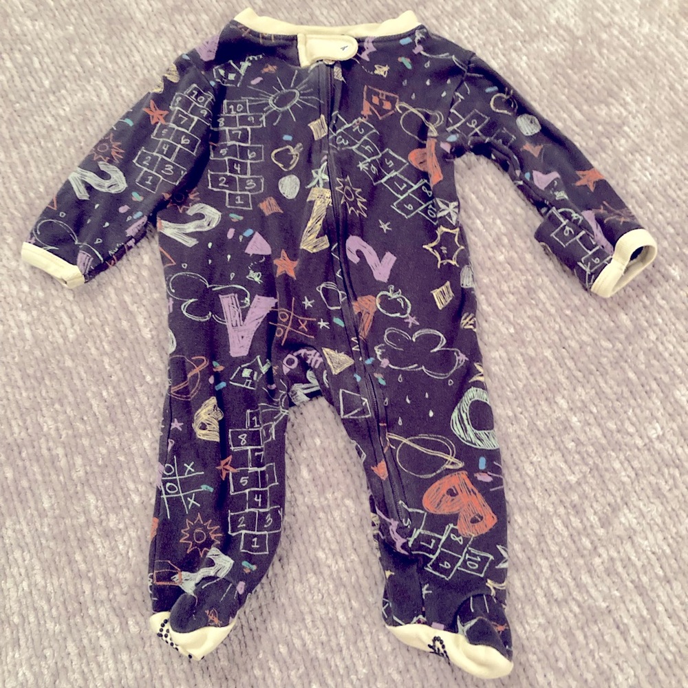 Burt’s Bees Baby‎ School Play Theme Footie Pajamas Sleeper 100% Organic Cotton